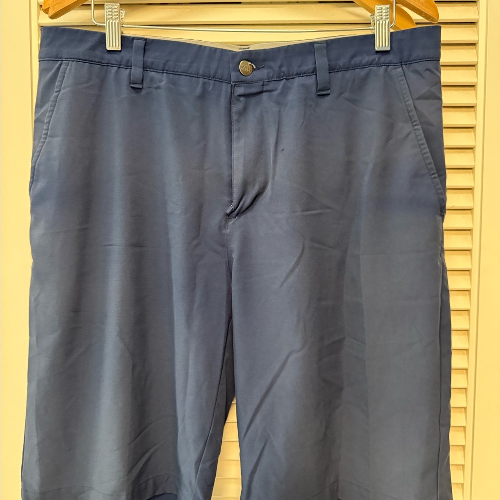 adidas Men's Deep Blue Flat Front Shorts